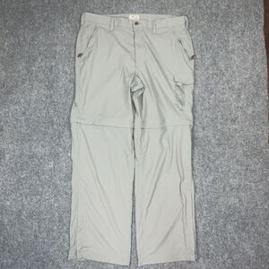 Bob Timberlake Pants Mens Size 38 Gray Convertible Cargo Hiking Fishing Outdoors